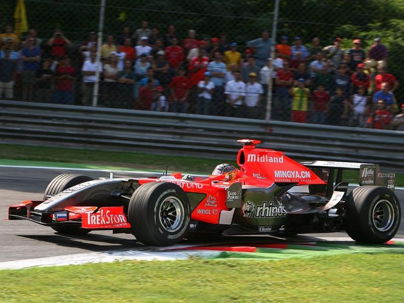 The Midland F1 car during a race