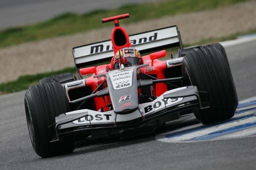The Midland F1 car on track
